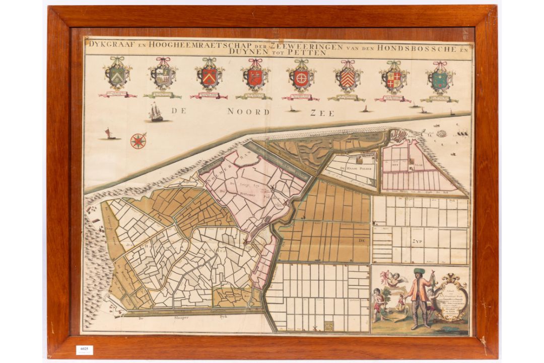 Kaart van de Hondsbossche Zeewering en de duinen bij Petten, Hendrick de Leth, 1730 - Bild 3 aus 3
