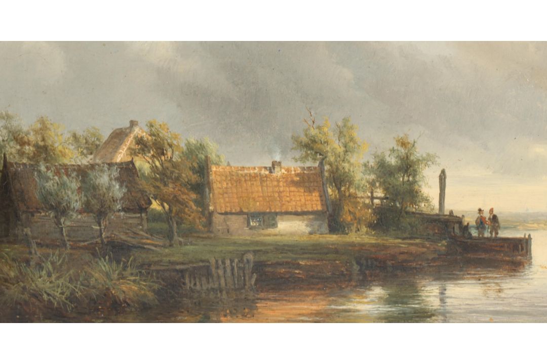 Hollandse school, onduidelijk gesign. r.o. en gedateerd 1844 - Bild 3 aus 6