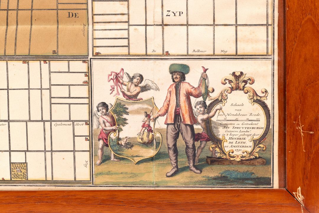 Kaart van de Hondsbossche Zeewering en de duinen bij Petten, Hendrick de Leth, 1730 - Bild 2 aus 3