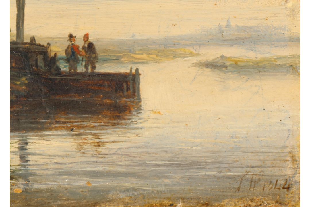 Hollandse school, onduidelijk gesign. r.o. en gedateerd 1844 - Bild 5 aus 6