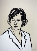 Stephan Balkenhol (*1957): Frau mit weißer Bluse (2004)
