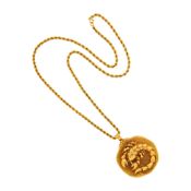 Marvin Hime Gold 'Scorpio' Pendant with Long Chain Necklace