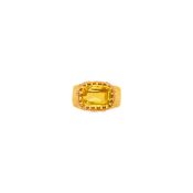 Boris LeBeau Two-Color Gold and Yellow Sapphire Dome Ring