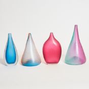 Group of Four Studio Glass Vases