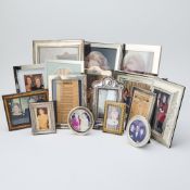 A group of framed photographs depicting Barbara Taylor Bradford OBE