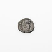 L. Titurius L.f. Sabinus. c. 89 B.C.E. AR Denarius (3.96g, 18mm).