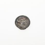 Q. Pomponius Musa. c. 66 B.C.E. AR Denarius (3.96g, 18mm).
