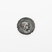Q. Crepereius M.f. Rocus. c. 72 B.C.E. AR Denarius Serratus (3.55g, 18mm).