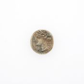 Carthage. c. 220-210 B.C.E. Electrum 3/8 Shekel (2.81g, 15mm).