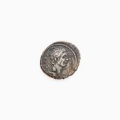 Pompey the Great, c. 44-43 B.C.E. AR Denarius (4.09g, 19mm).