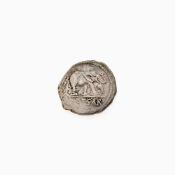Julius Caesar. c. 49-48 B.C.E. AR Denarius (3.69g, 18.5mm).