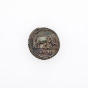 Julius Caesar. c.49-48 B.C.E. AR Denarius (4.09g, 19mm).