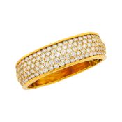 Jose Hess Gold and Diamond Bangle Bracelet