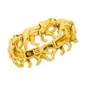 Cartier Gold and Emerald 'Nakoura' Panther Bracelet, France