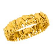Cartier Gold and Emerald Elephant Bracelet, France
