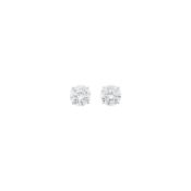 Pair of White Gold and Diamond Stud Earrings