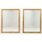 Pair of Neoclassical Style Gilt Composite Mirrors