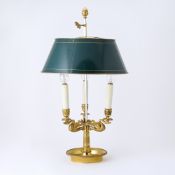 Directoire Style Gilt-Metal and Tôle Bouillotte Lamp