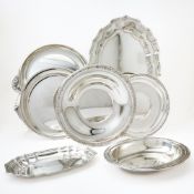Group of American Sterling Silver Trays and Dishes