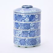 Japanese Blue and White Porcelain Stacking Box