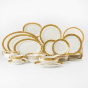 Limoges Gilt Decorated Porcelain Dinner Service