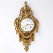Restauration Gilt-Bronze Cartel Clock