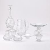 Group of Baccarat Blown Glass Table Articles