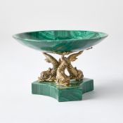 Russian Gilt-Bronze and Malachite Tazza