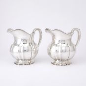 Pair of American Sterling Silver Water Pitchers