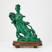 Chinese Malachite Figural Carving