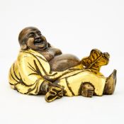 Chinese Parcel Gilt-Bronze Figure of Budai