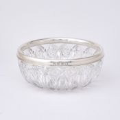 Gorham Sterling Silver-Mounted Cut Glass Center Bowl