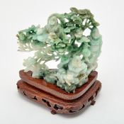 Chinese Carved Jadeite Figural Group