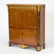 Late Louis XV Ormolu-Mounted Tulipwood, Kingwood, and Amaranth Parquetry Secrétaire à Abat