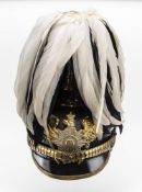 Preußen, Pickelhaube für einen Offizier der Garde-Regimenter, Helm aus Vulkanfiber, komplett mit