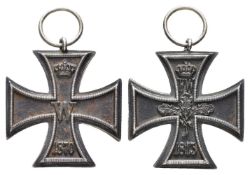 Preußen, Eisernes Kreuz 1870 2. Klasse, magnetisch, OEK 1904, Vorderseite mit Rostspuren, Zustand