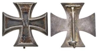 Preußen, Eisernes Kreuz 1914, 1. Klasse, gewölbte Form, auf Nadel Punze '900', OEK 1908,