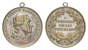 Sachsen, Medaille des Militär St. Heinrichs-Orden in Bronze, alte Nachfertigung , 'Verdienst um