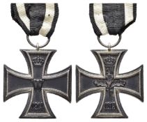 Preußen, Eisernes Kreuz 1914, 2. Klasse, OEK 1909, dazu vorläufiger Ausweis, datiert 2.9. 1918,