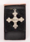 Württemberg, Charlottenkreuz, Weißmetall versilbert, OEK 3081, Zustand 2.