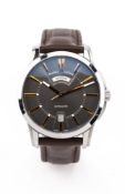 Maurice Lacroix Pontos Day-Date Herren Armbanduhr. Ca. 40mm, Automatik, Edelstahl. Anthrazit