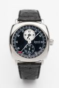 Auguste Reymond Metronome Herren Armbanduhr. Ca. 38mm, Edelstahl, Handaufzug. Schwarzes
