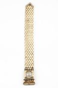 Piaget No 66 Damen Armbanduhr. Ca 18mm, Gelbgold, Handaufzug. Silberfarbenes Zifferblatt mit