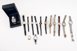 Bunter Armbanduhren Nachlass eines Uhrmachers. Verschiedene Modeller der unterschiedlichsten