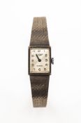 Le Monde 17 Rubis Damen Armbanduhr. Ca. 15mm, 835er Silber, Handaufzug. Silberfarbenes Zifferblatt