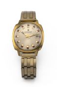 Junghans Automatic Jubiläums Herren Armbanduhr. Ca. 36mm, Edelstahl, Automatik. Goldfarbenes