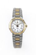 Baume & Mercier Riviera Damen Armbanduhr. Ca. 26mm, Edelstahl, Quarz. Emailliertes Zifferblatt mit