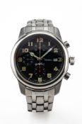 Marcello C Herren Armbanduhr. Ca. 41mm, Edelstahl, Autimatik. Schwarzes Zifferblatt mit