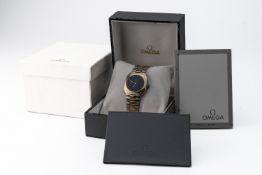 Omega Seamaster Polaris Herren Armbanduhr. Ca. 32mm, Edelstahl, Quarz. Schwarzes Zifferblatt mit