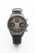 Heuer Incabloc Vintage Herren Armbanduhr. Ca. 38mm, Edelstahl, Handaufzug. Braunes Zifferblatt mit